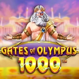Gates of Olympus 1000 online game logo by Pragmatic Play on newlucky-casino.org